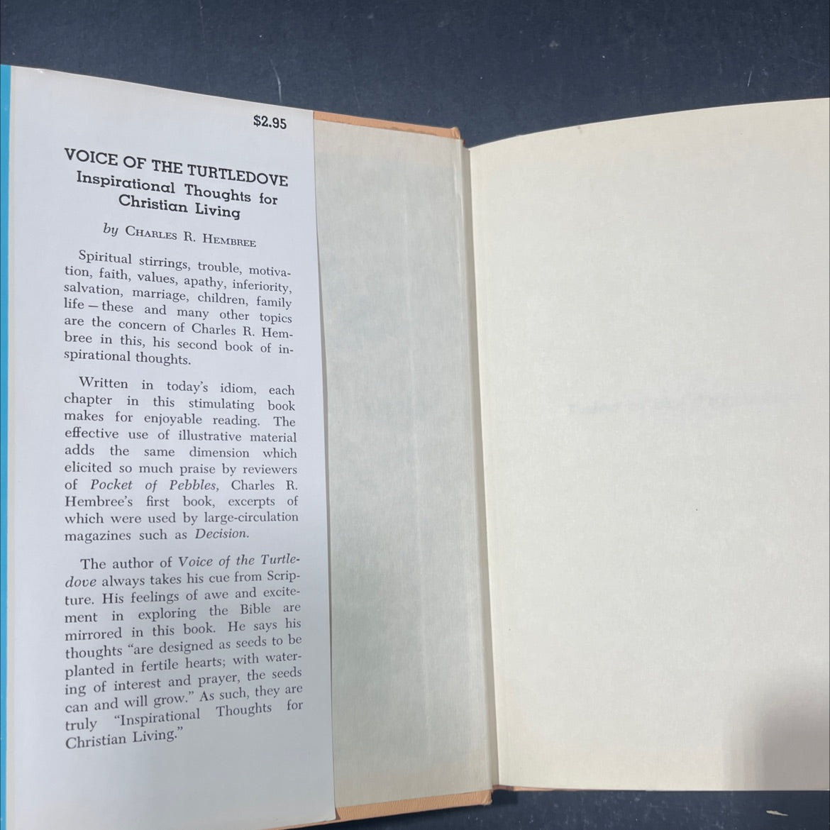 voice of the turtledove book, by charles r. hembree, 1971 Hardcover image 4