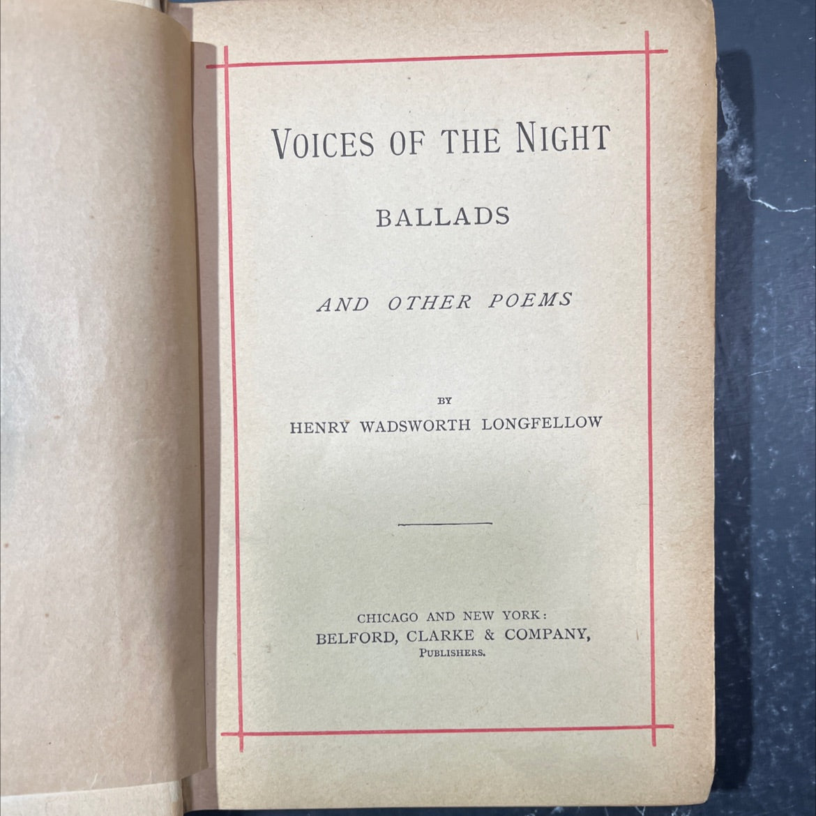 voices of the night ballads and other poems book, by henry wadsworth longfellow, 1970 Hardcover image 2