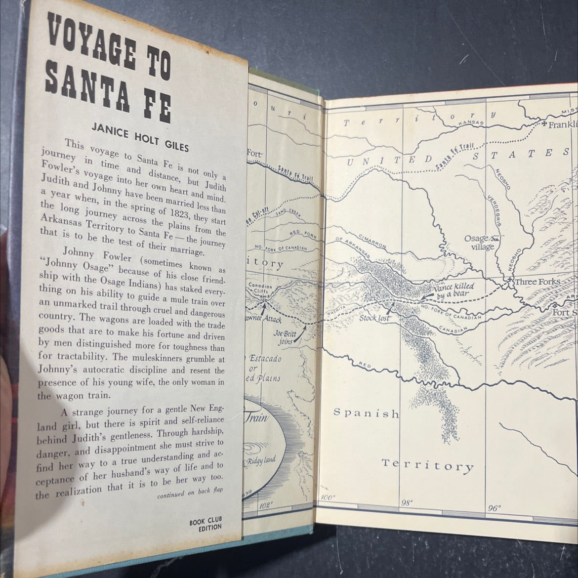 voyage to santa fe book, by Janice Holt Giles, 1962 Hardcover image 4