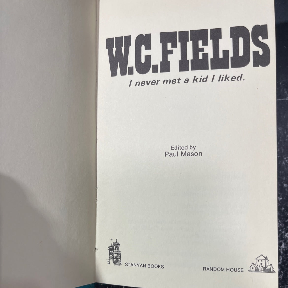 w.c.fields i never met a kid i liked book, by W.C. Fields, 1970 Hardcover image 2