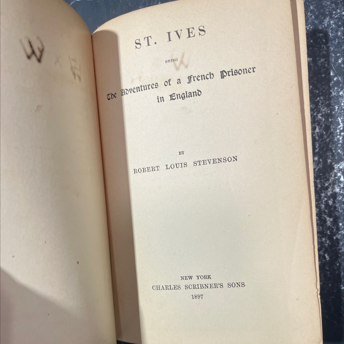 w st. ives being the adventures of a french prisoner in england book, by robert louis stevenson, 1897 Hardcover image 2