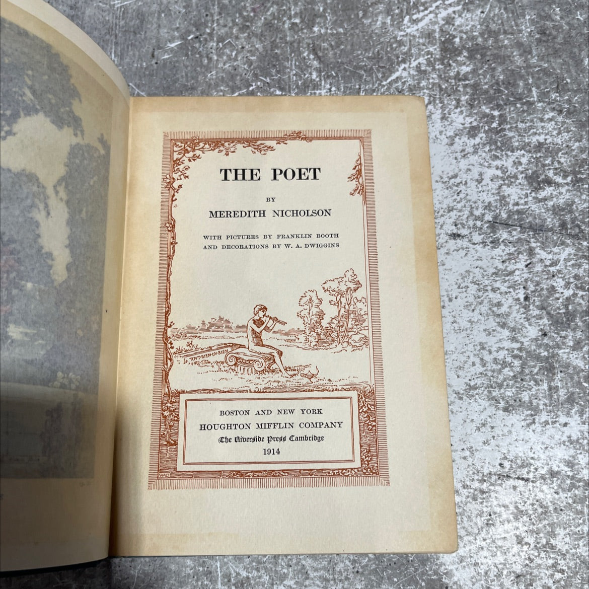 wad the poet book, by meredith nicholson, 1914 Hardcover image 2