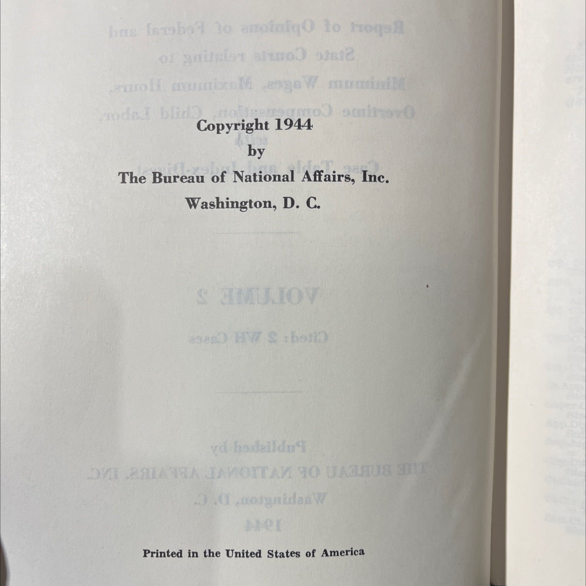 wage and hour cases report of opinions of federal and state courts relating to minimum wages, maximum hours, overtime image 3
