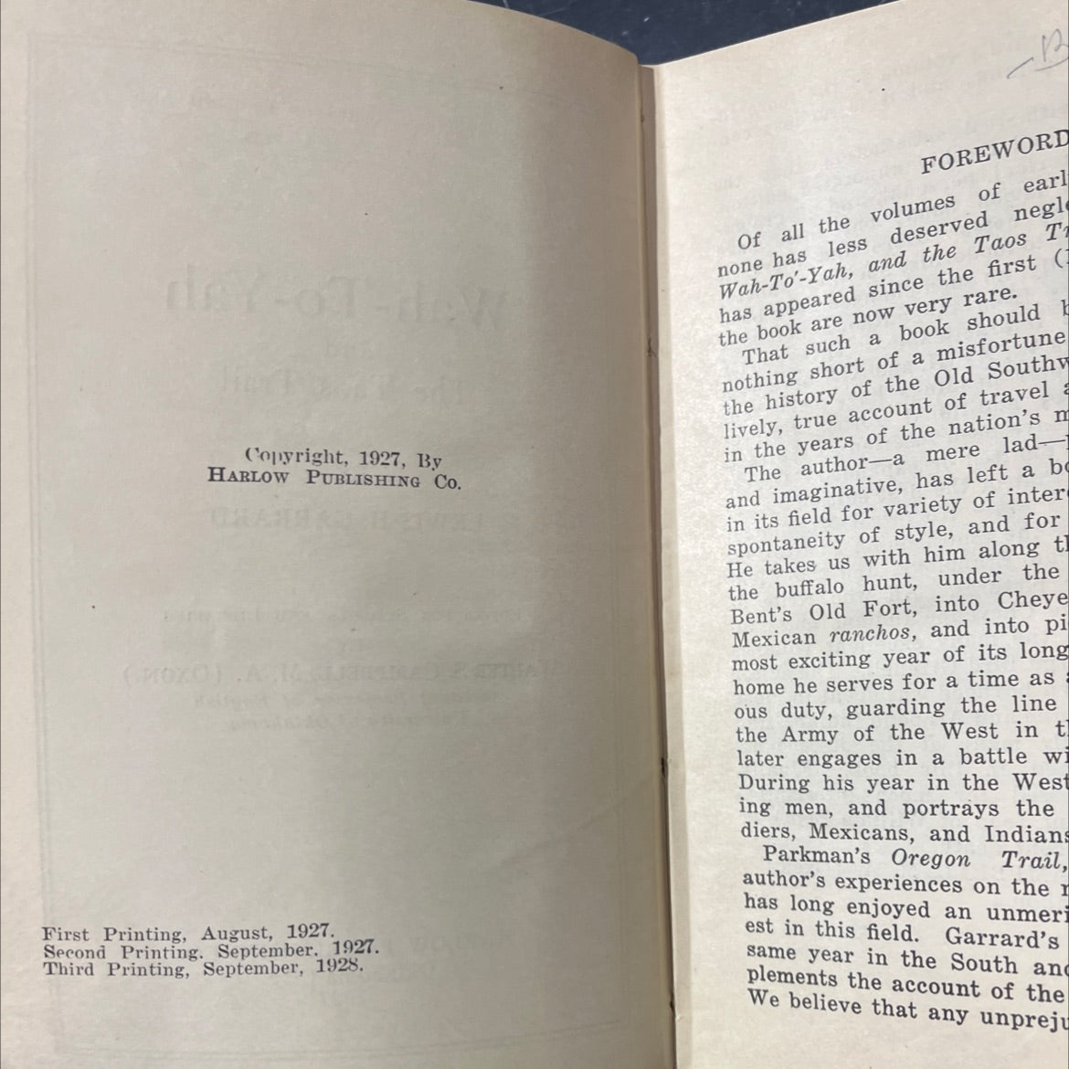 wah-to-yah and the taos trail book, by lewis h. garrard, 1927 Hardcover image 3