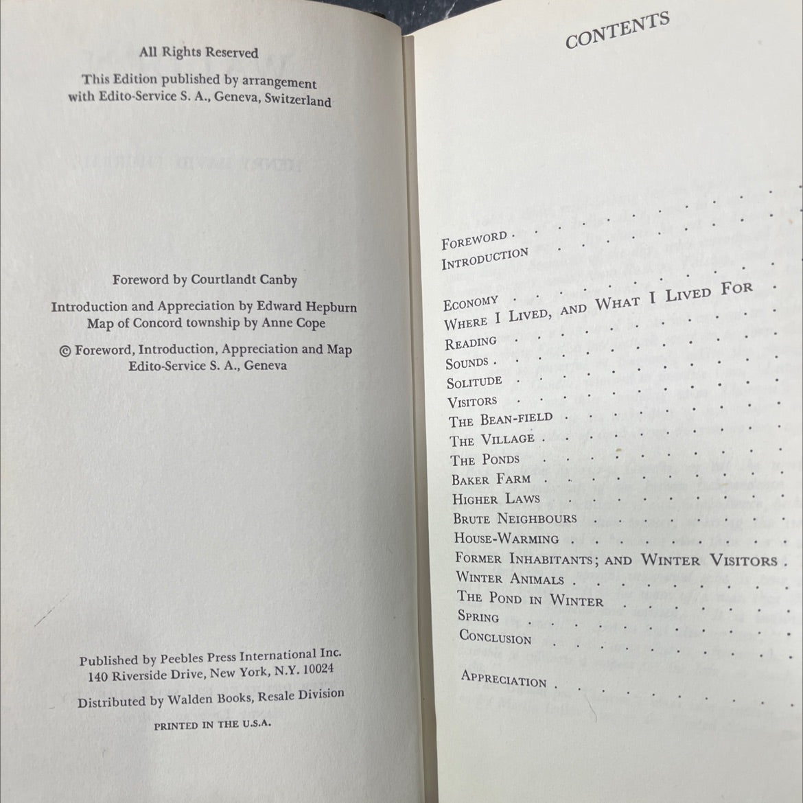 walden book, by henry david thoreau, 1970 Leather image 3