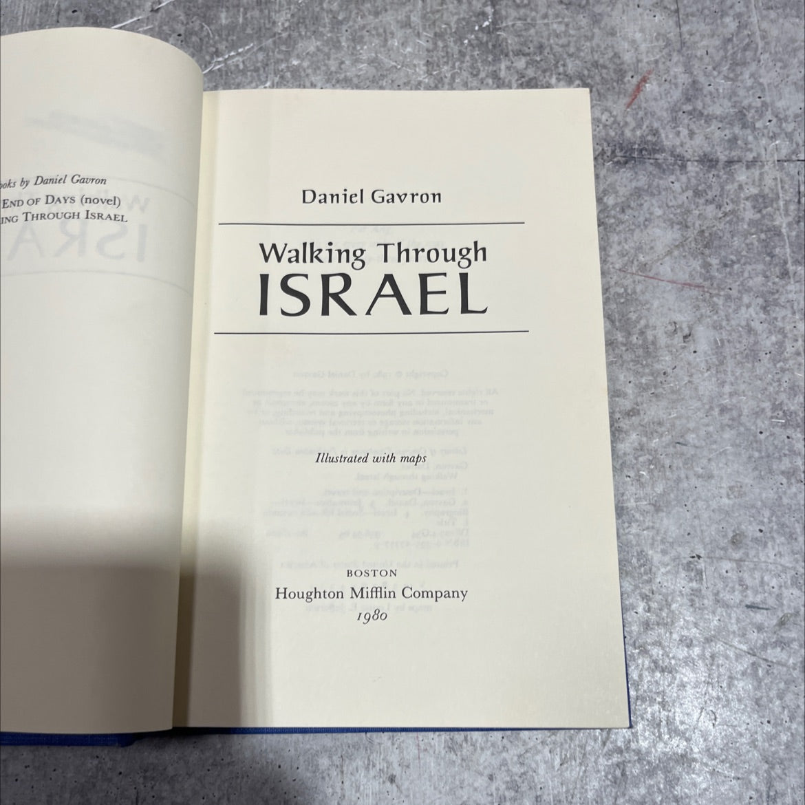walking through israel book, by Daniel Gavron, 1980 Hardcover image 2