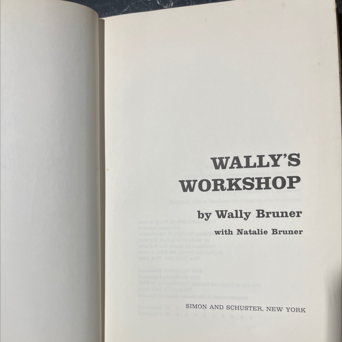 SIGNED wally's workshop book, by Wally Bruner with Natalie Bruner, 1973 Hardcover, First Edition, Vintage image 2
