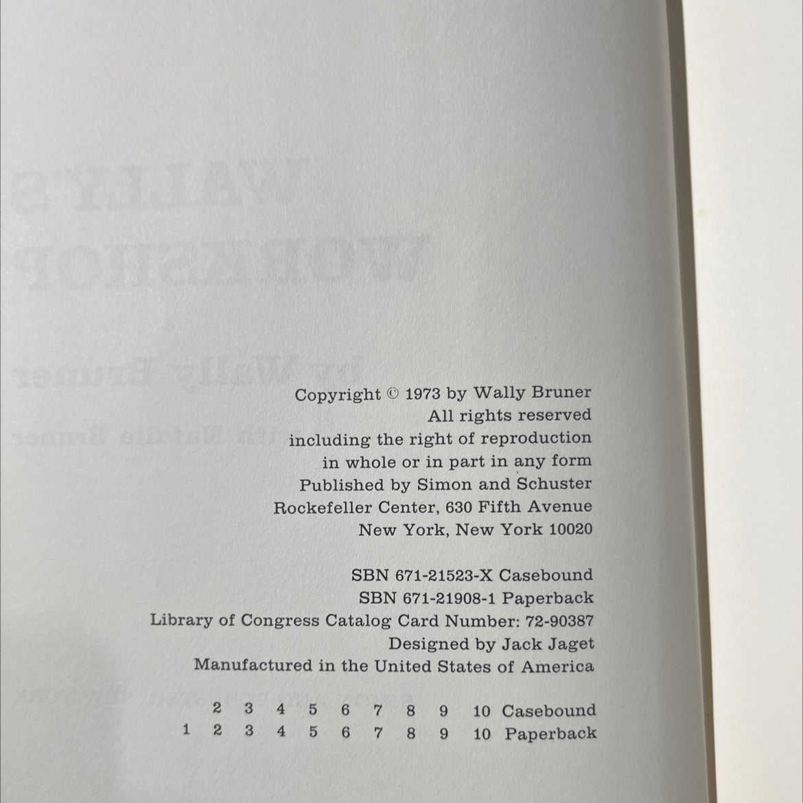 SIGNED wally's workshop book, by Wally Bruner with Natalie Bruner, 1973 Hardcover, First Edition, Vintage image 3