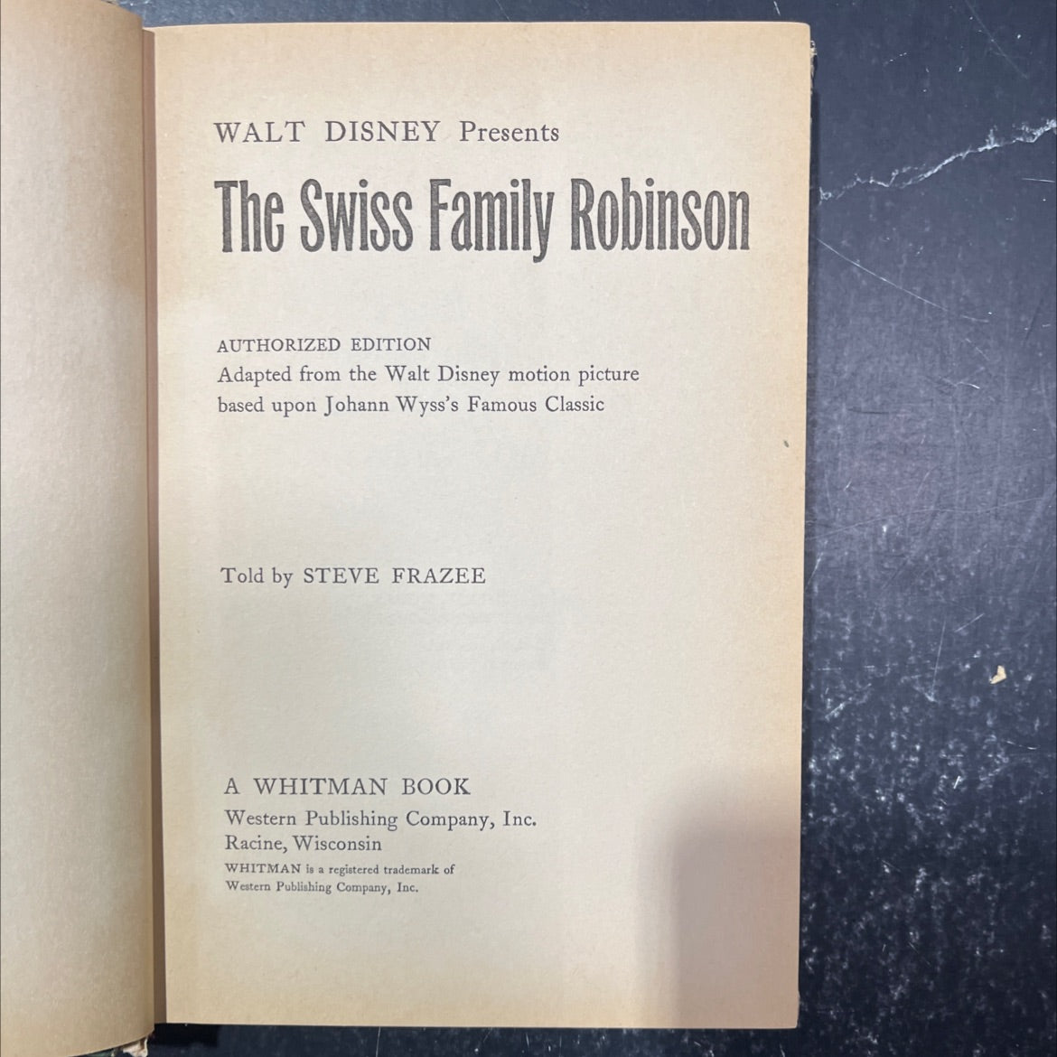 walt disney presents the swiss family robinson book, by steve frazee, 1969 Hardcover image 2
