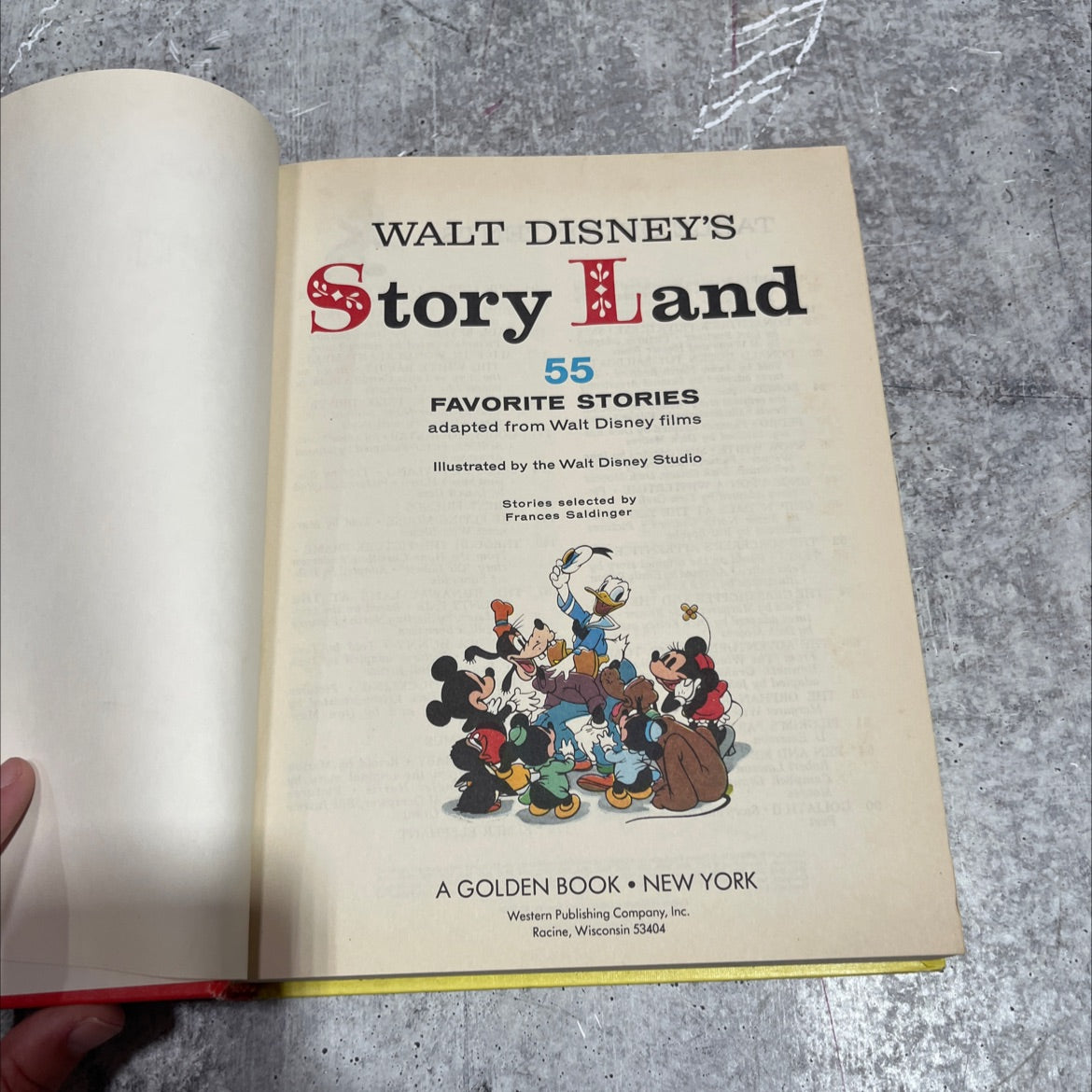 walt disney's at story land 55 favorite stories book, by frances saldinger, 1962 Hardcover image 2