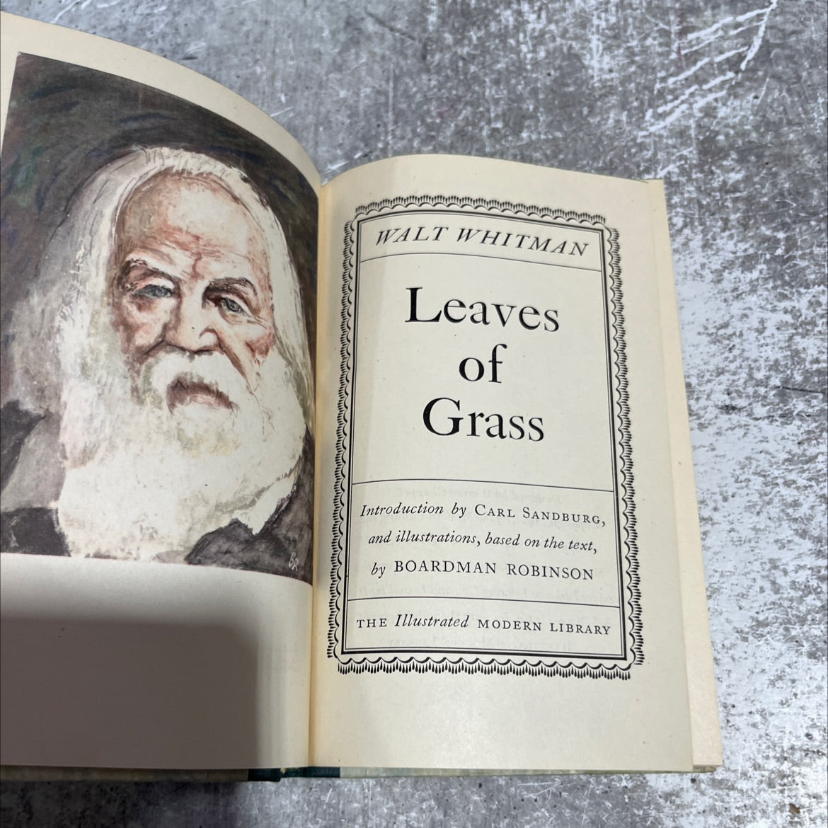 walt whitman leaves of grass book, by walt whitman, 1944 Hardcover image 2