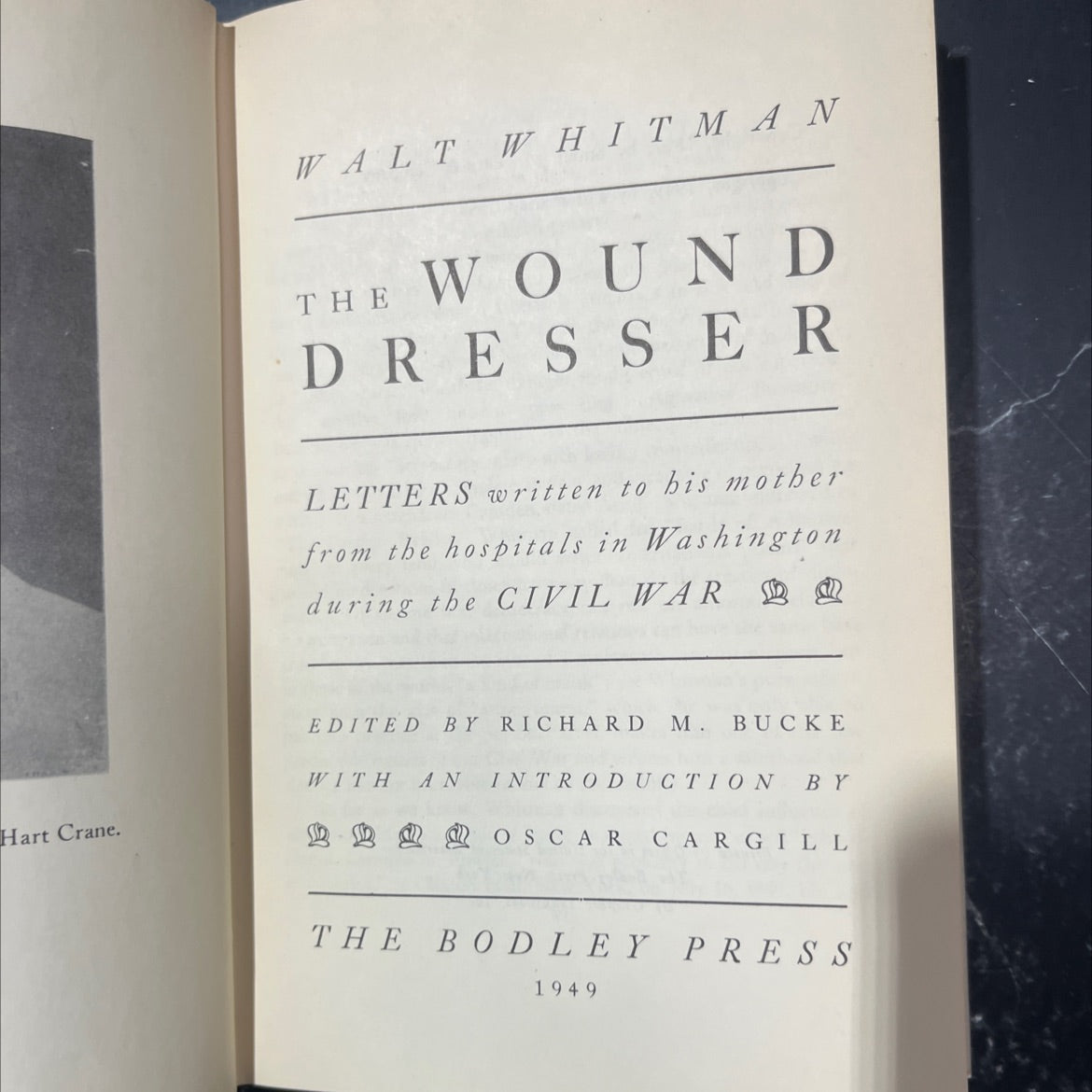 walt whitman the wound dresser letters book, by walt whitman, 1949 Hardcover image 2