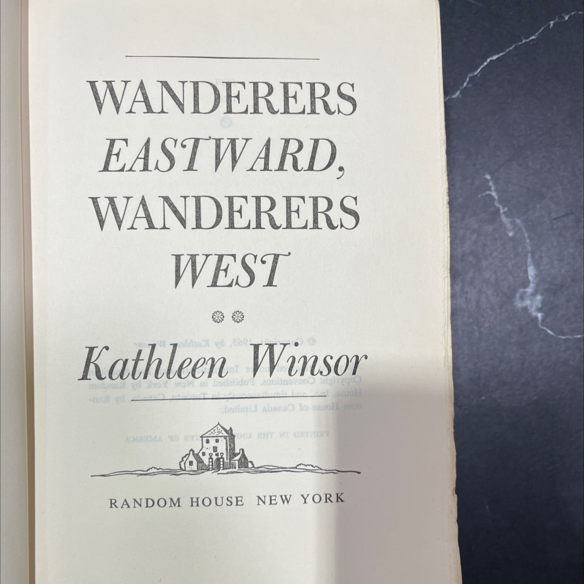 wanderers eastward, wanderers west book, by Kathleen Winsor, 1965 Hardcover image 2