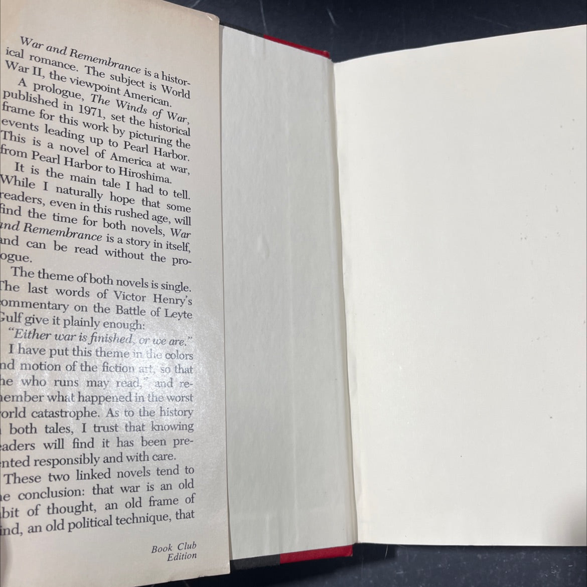 war and remembrance book, by herman wouk, 1978 Hardcover image 4