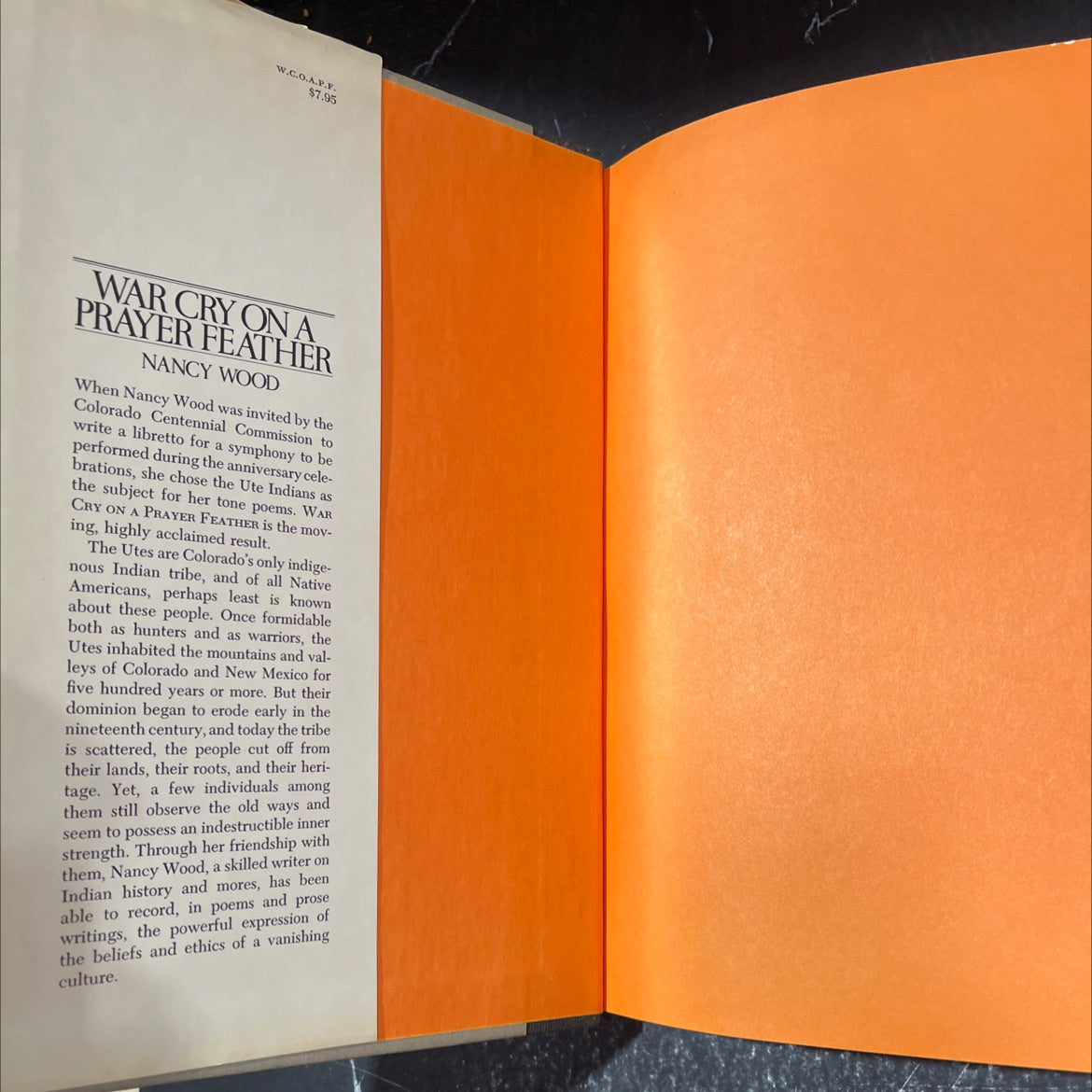 war cry on a prayer feather book, by nancy wood, 1979 Hardcover image 4
