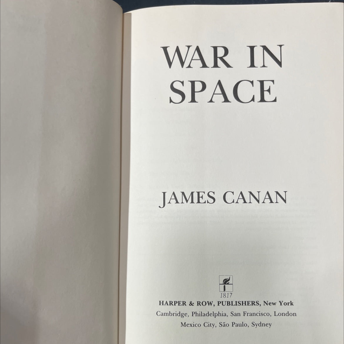 war in space book, by James W. Canan, 1982 Hardcover image 2