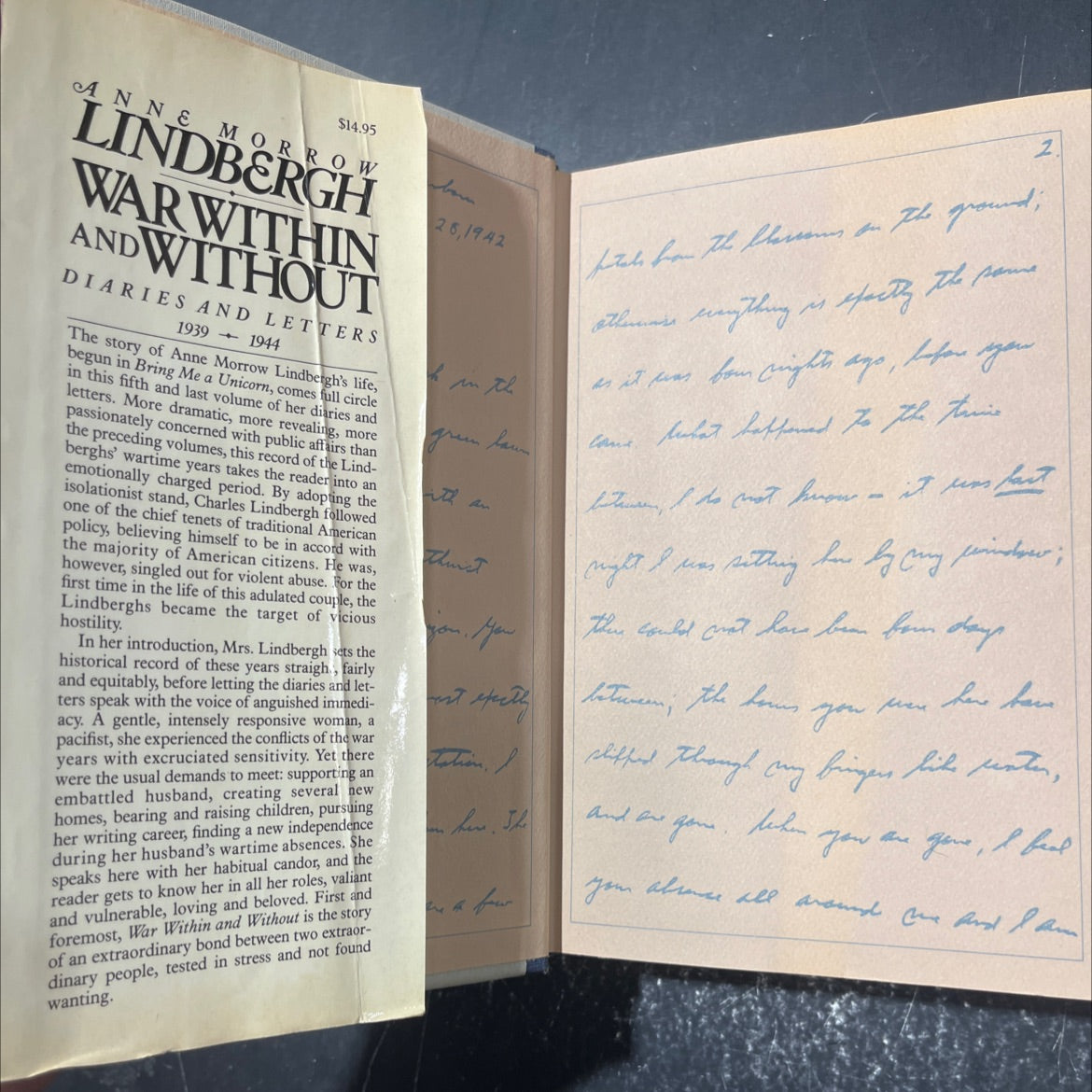 war within and without book, by Anne Morrow Lindbergh, 1980 Hardcover image 4