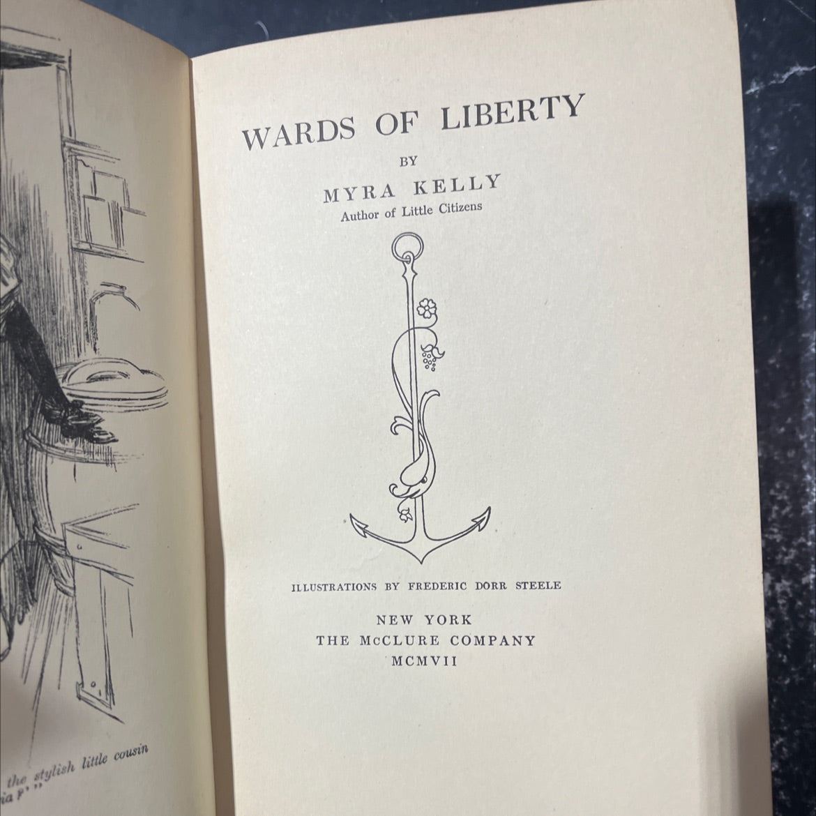 wards of liberty book, by myra kelly, 1907 Hardcover image 2