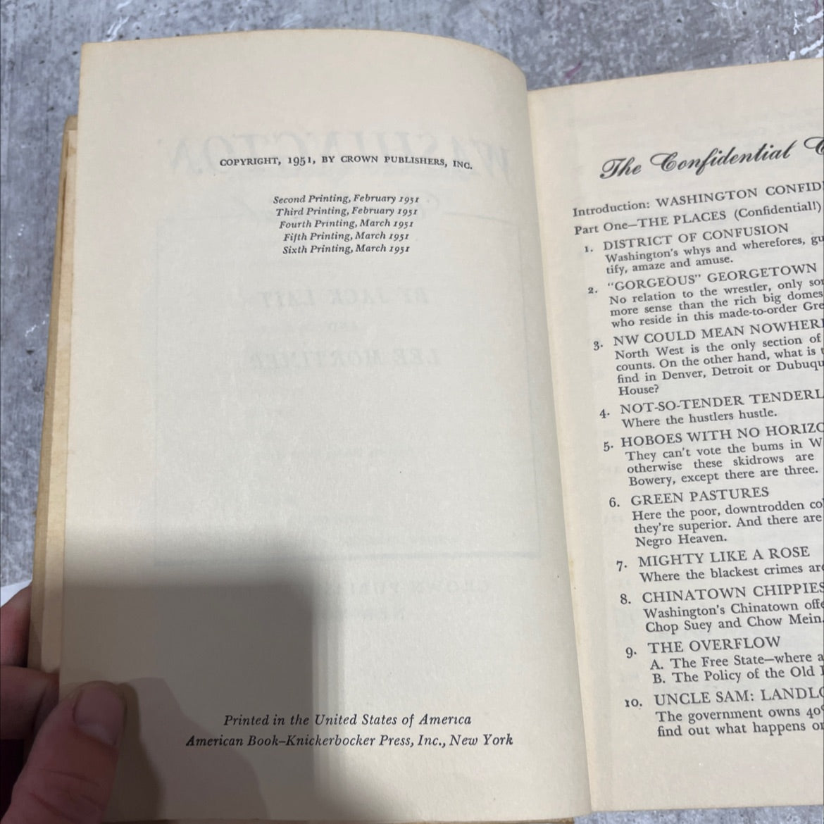 washington confidential book, by jack lait and lee mortimer, 1951 Hardcover image 3