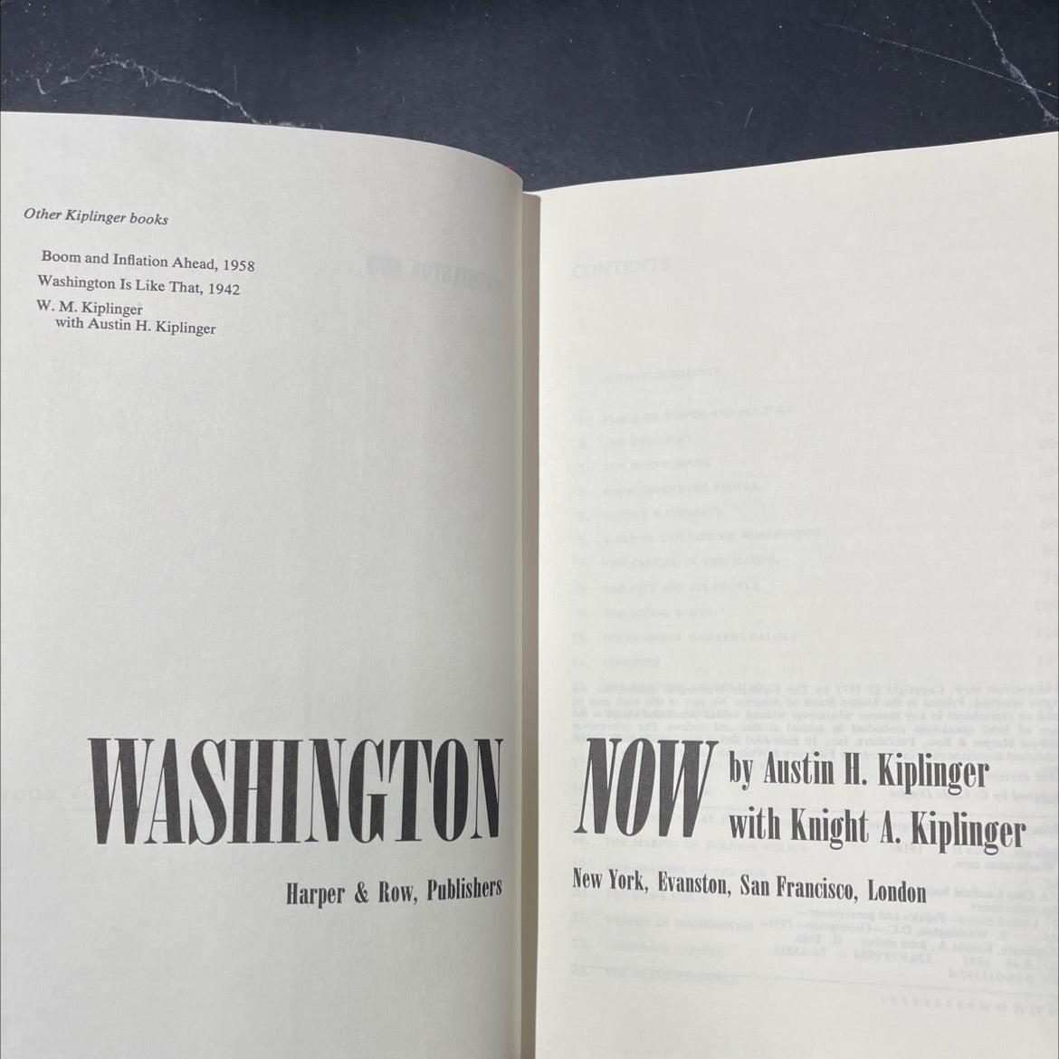 washington now book, by austin h. kiplinger, knight a. kiplinger, 1975 Hardcover image 2