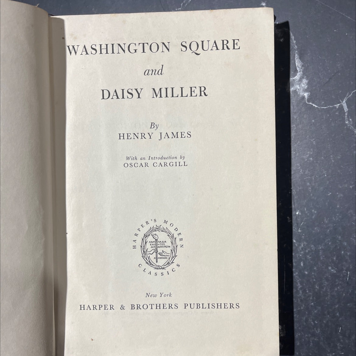 washington square and daisy miller book, by henry james, 1956 Hardcover image 2