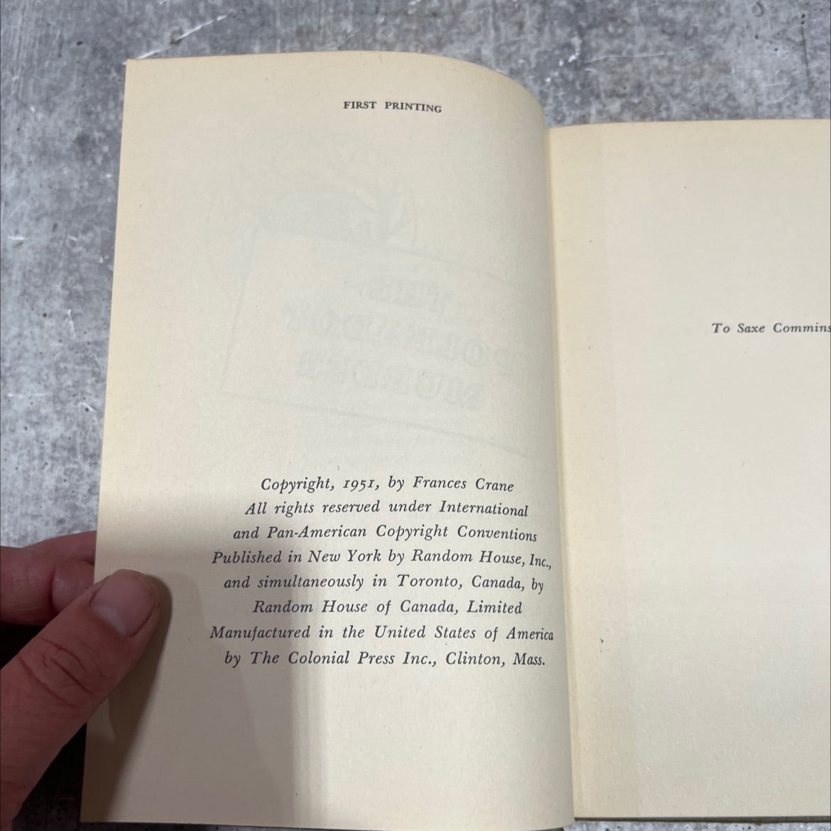 water les the polkadot murder book, by frances crane, 1951 Hardcover image 3