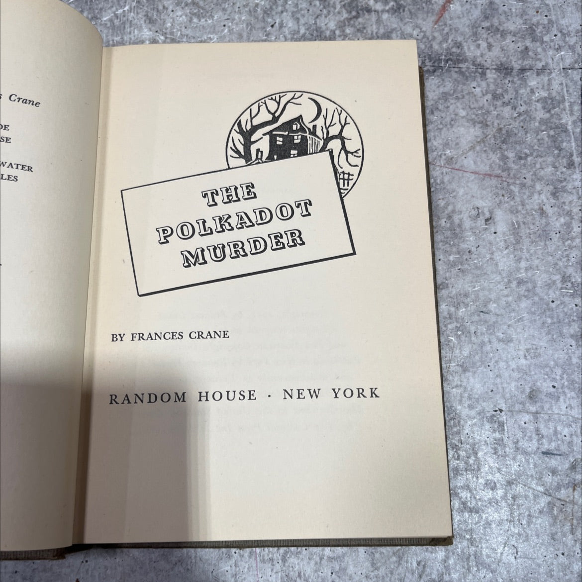 water les the polkadot murder book, by frances crane, 1951 Hardcover image 2