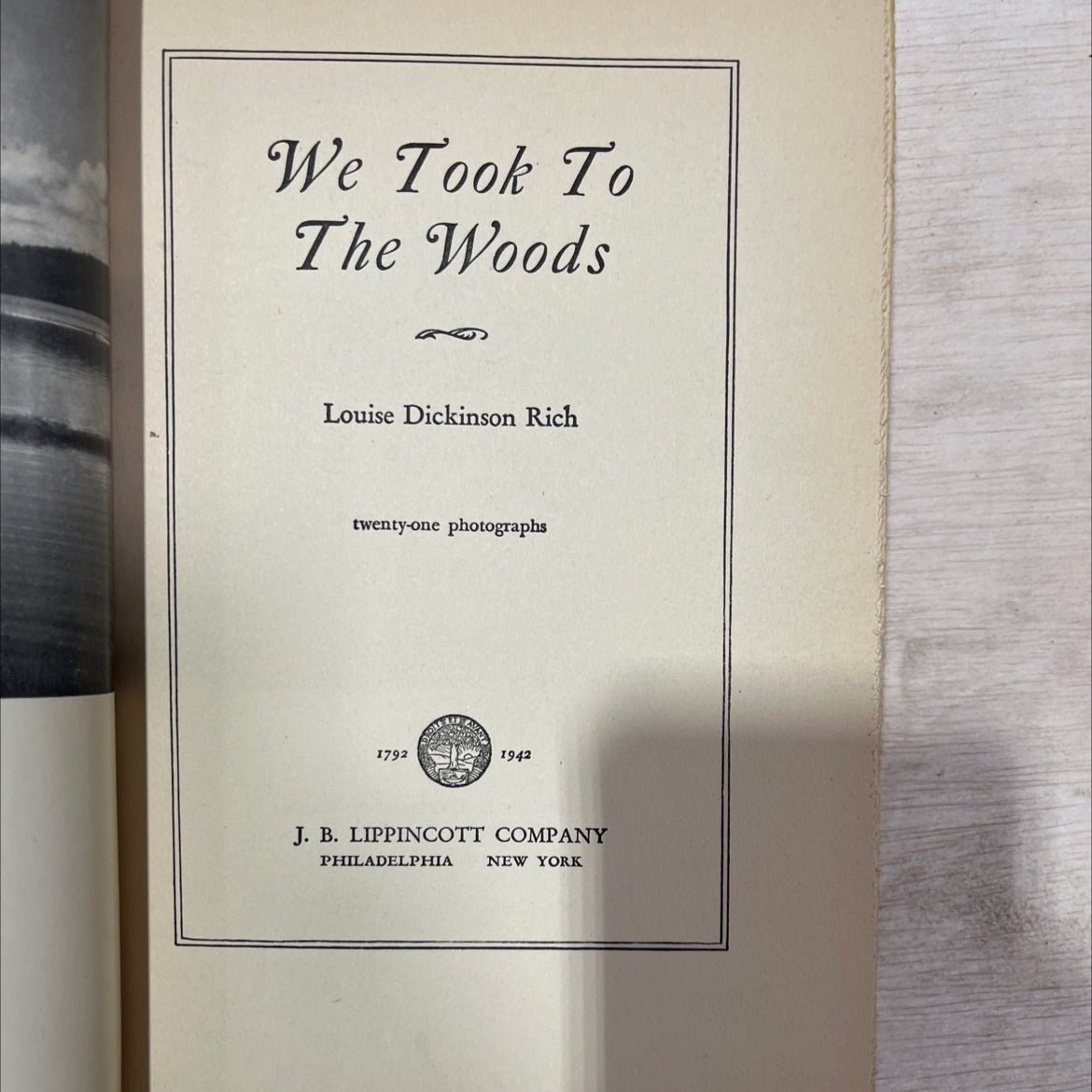 we took to the woods book, by louise dickinson rich, 1942 Hardcover, Antique image 2