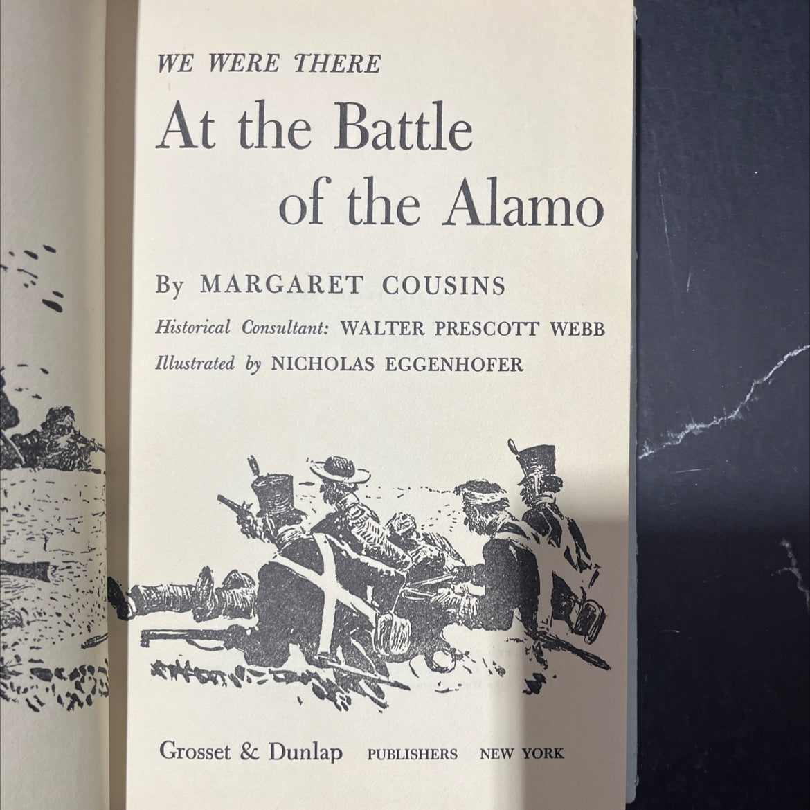 we were there at the battle of the alamo book, by margaret cousins, 1958 Hardcover image 2