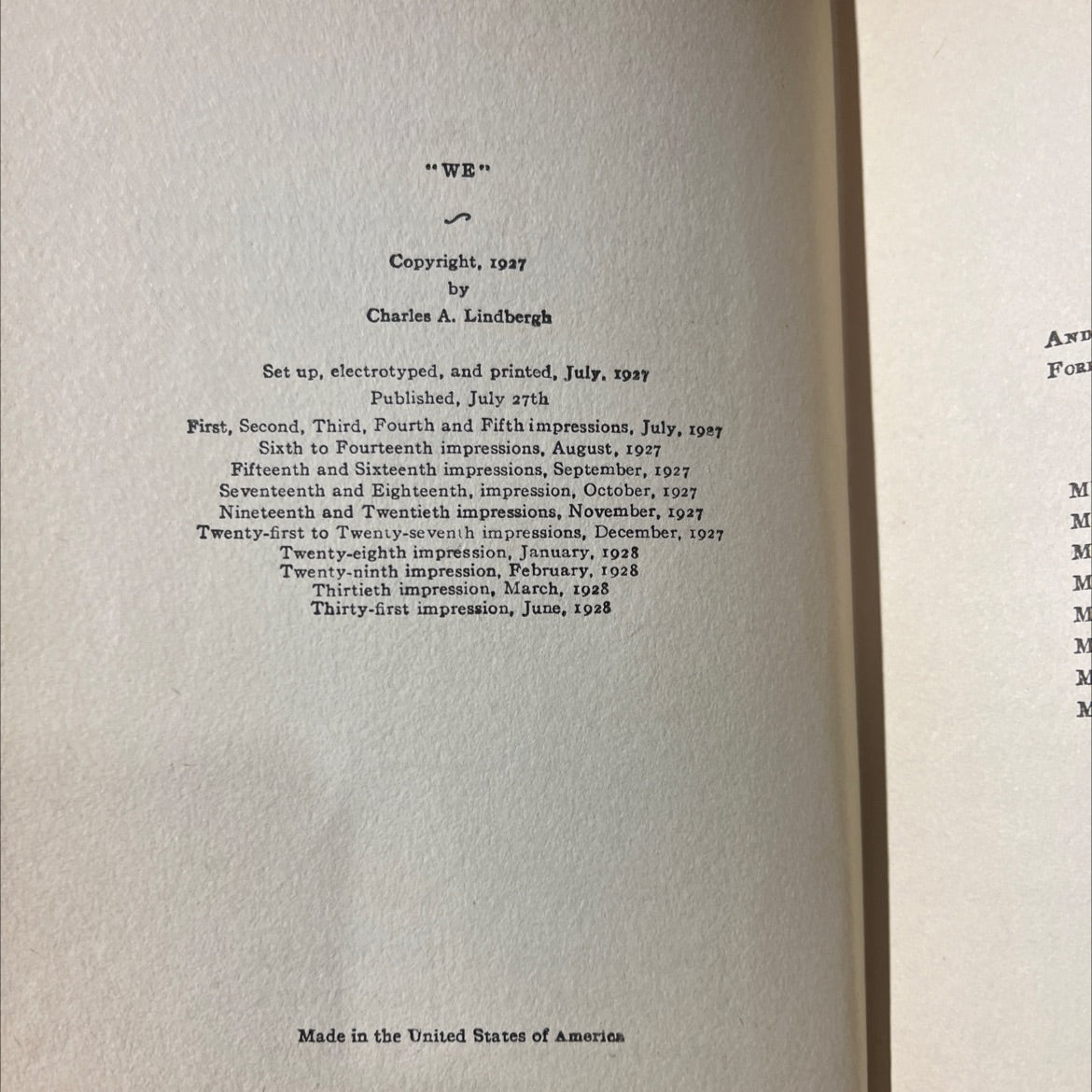 we book, by charles a. lindbergh, 1927 Hardcover image 3
