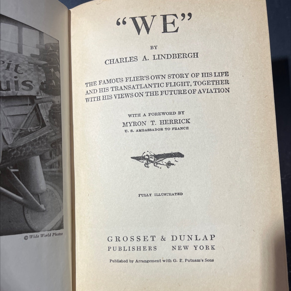 we book, by charles a. lindbergh, 1927 Hardcover image 2
