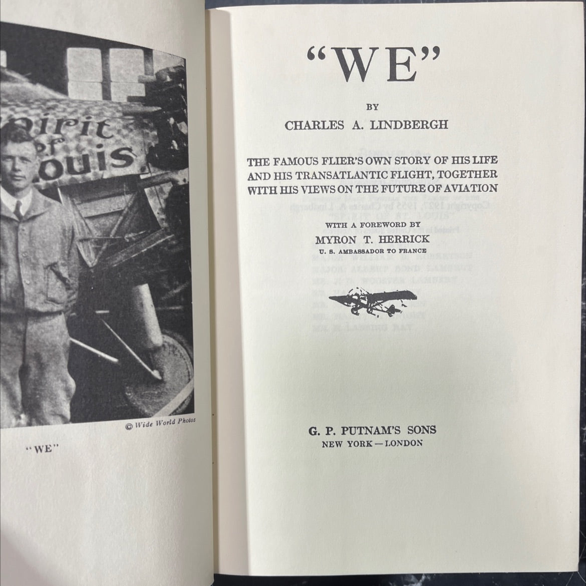 we book, by charles a. lindbergh, 1955 Hardcover image 2
