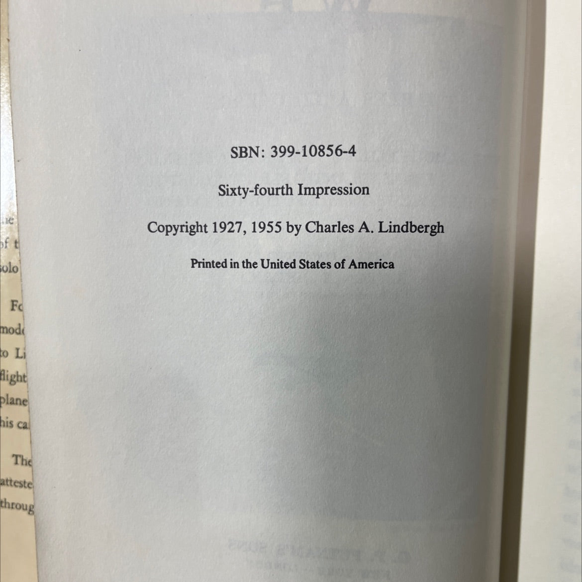 we book, by charles a. lindbergh, 1955 Hardcover image 3