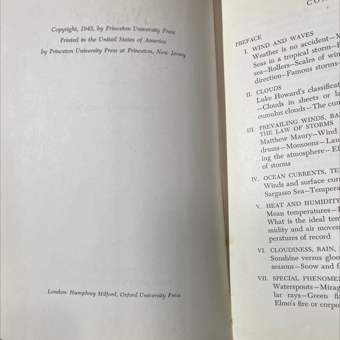 weather around the world book, by Ivan Ray Tannehill, 1943 Hardcover image 3
