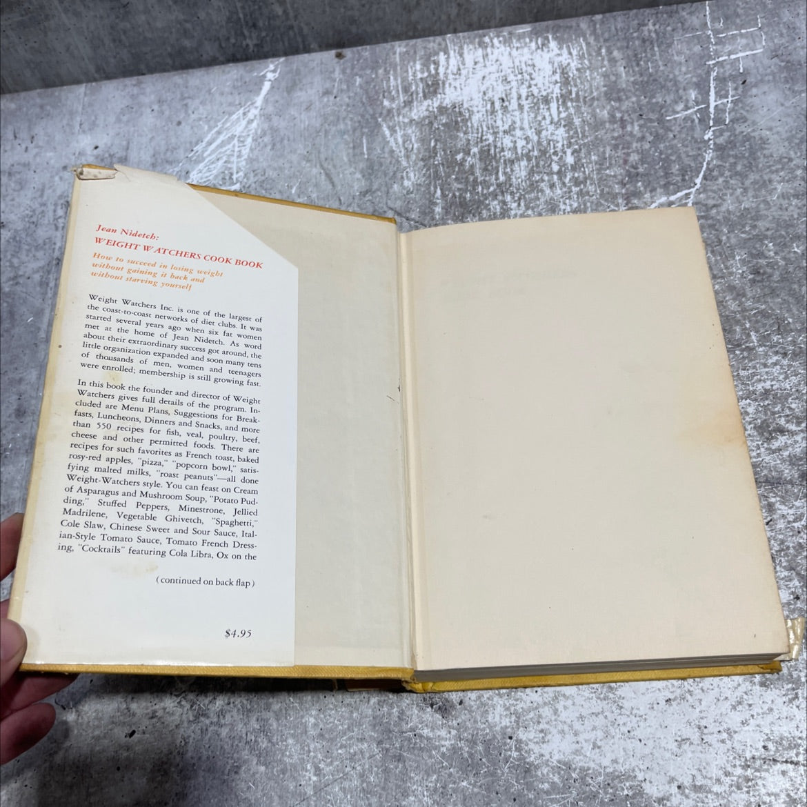 weight watchers cook book book, by Jean Nidetch, 1966 Hardcover image 4