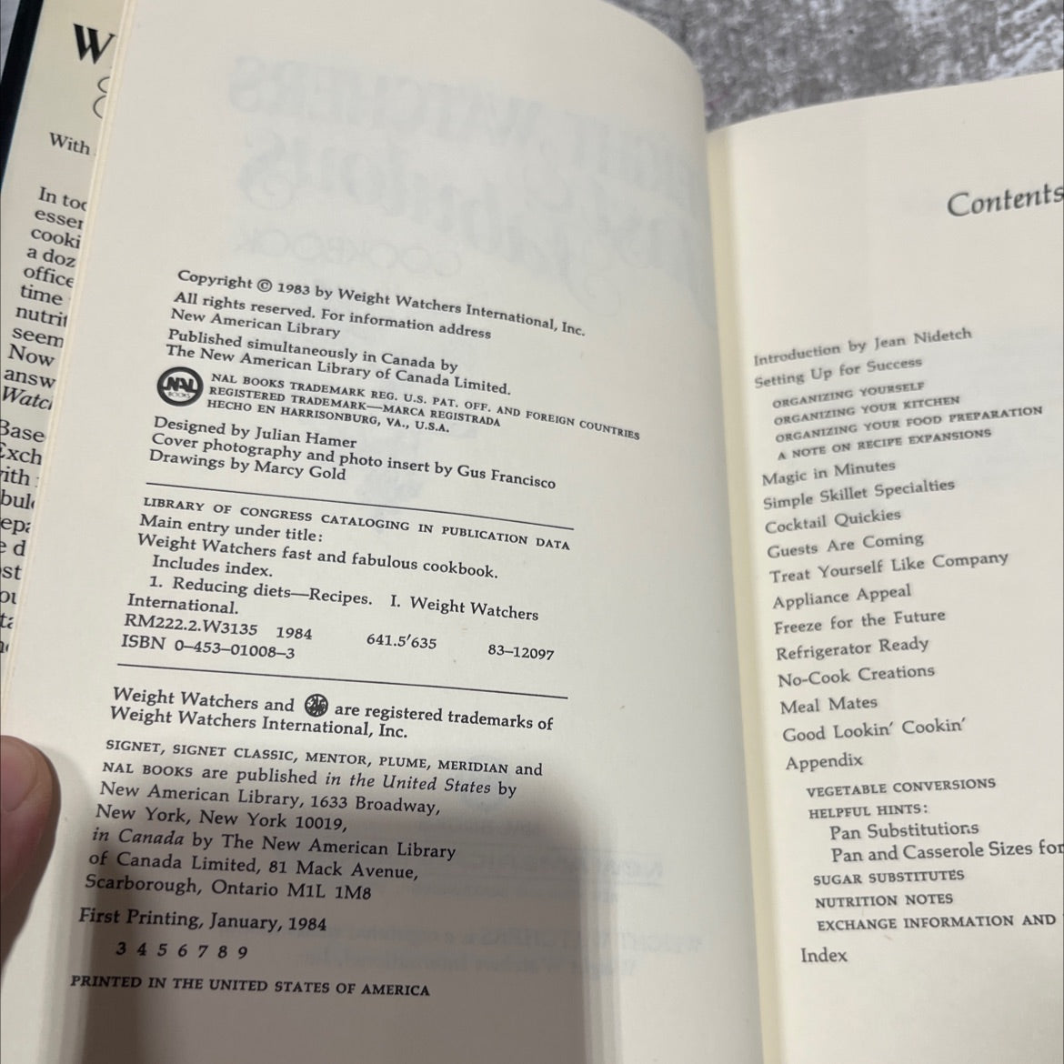 weight watchers fast and fabulous cookbook book, by weight watchers international, 1983 Hardcover image 3