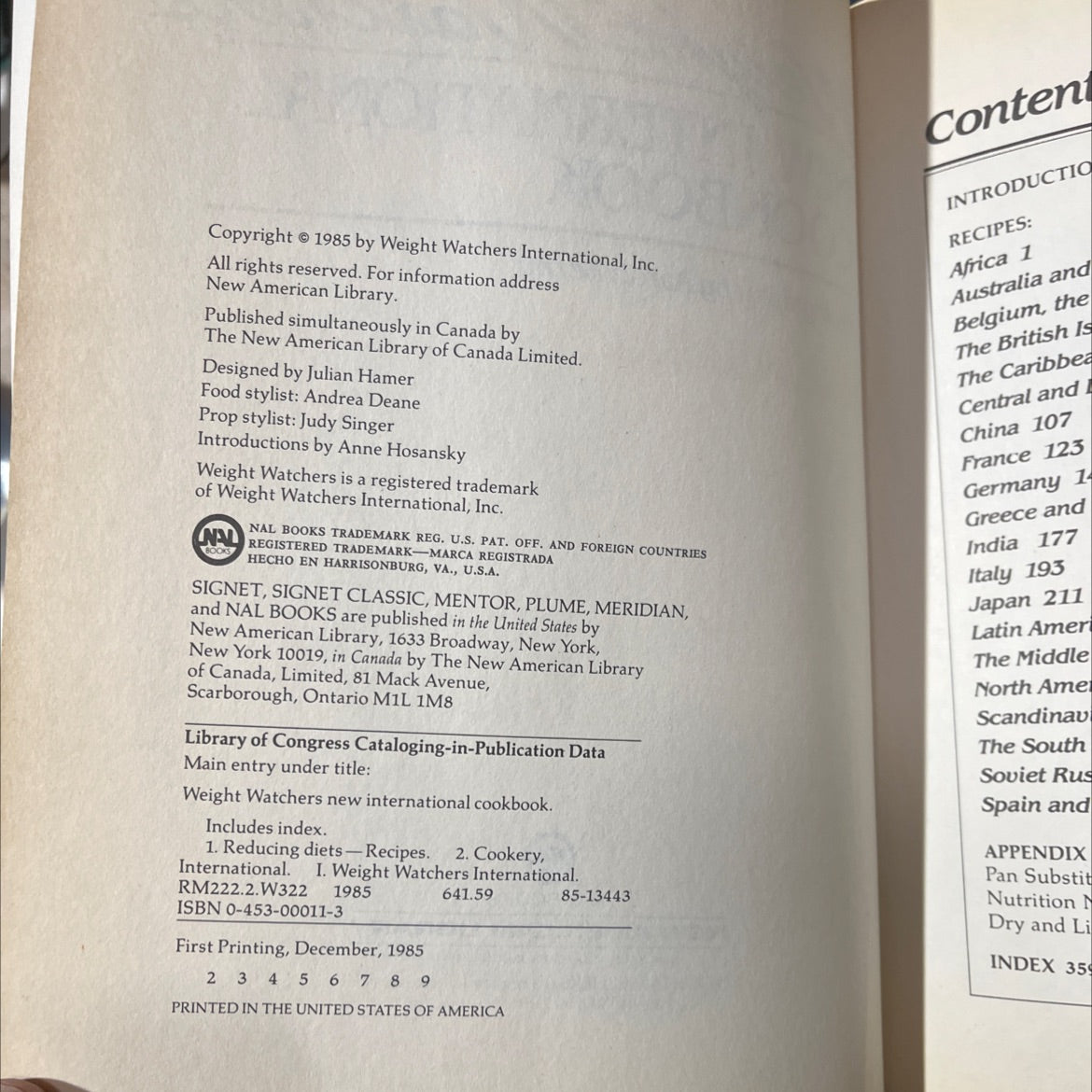 weight watchers new international cookbook book, by weight watchers international, 1985 Hardcover image 3