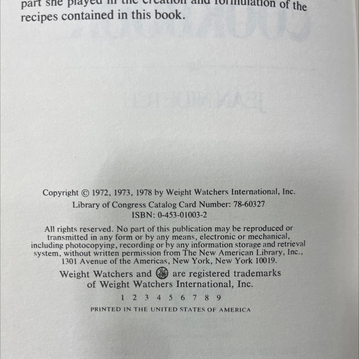 weight watchers new program cookbook book, by jean nidetch, 1978 Hardcover image 3