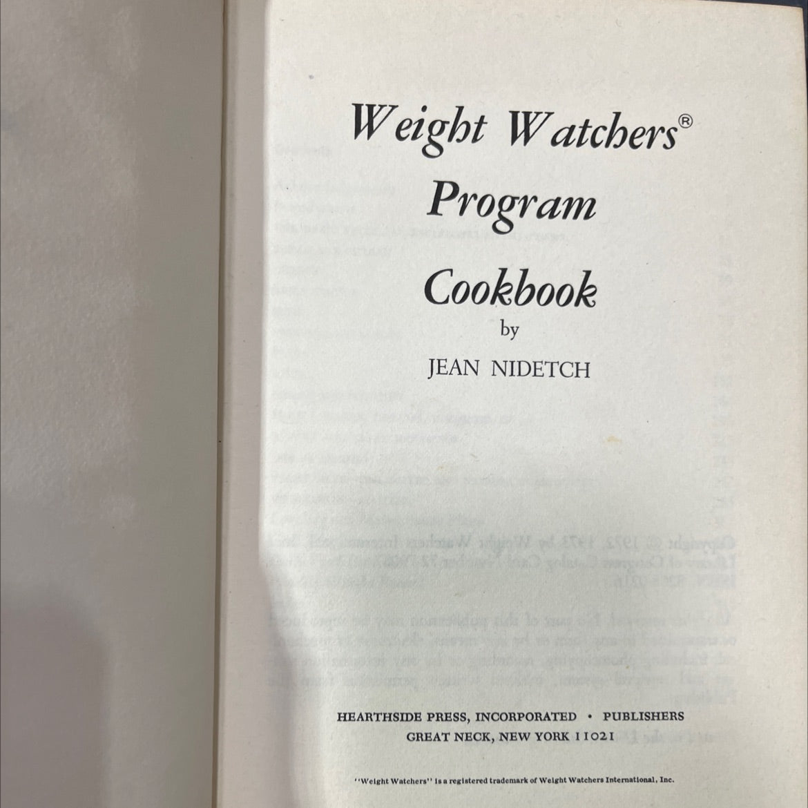 weight watchers program cookbook book, by jean nidetch, 1973 Hardcover image 2