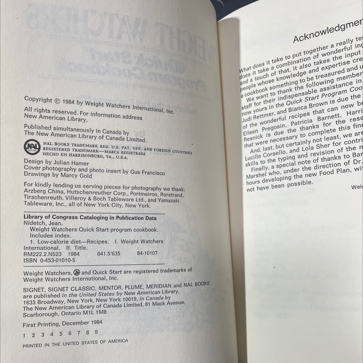 weight watchers quick start program cookbook including the full exchange plan book, by Jean Nidetch, 1984 Hardcover image 3