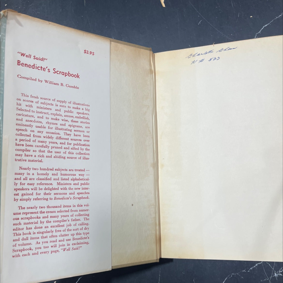 well said! benedicte's scrapbook book, by william b. gamble, 1954 Hardcover image 4