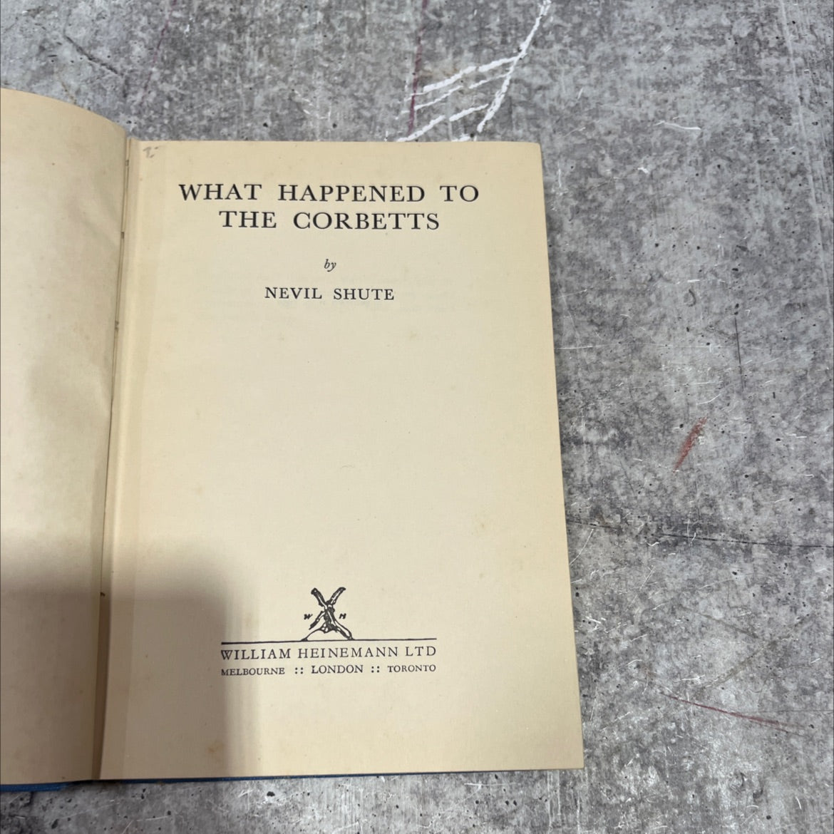 what happened to the corbetts book, by nevil shute, 1952 Hardcover image 2