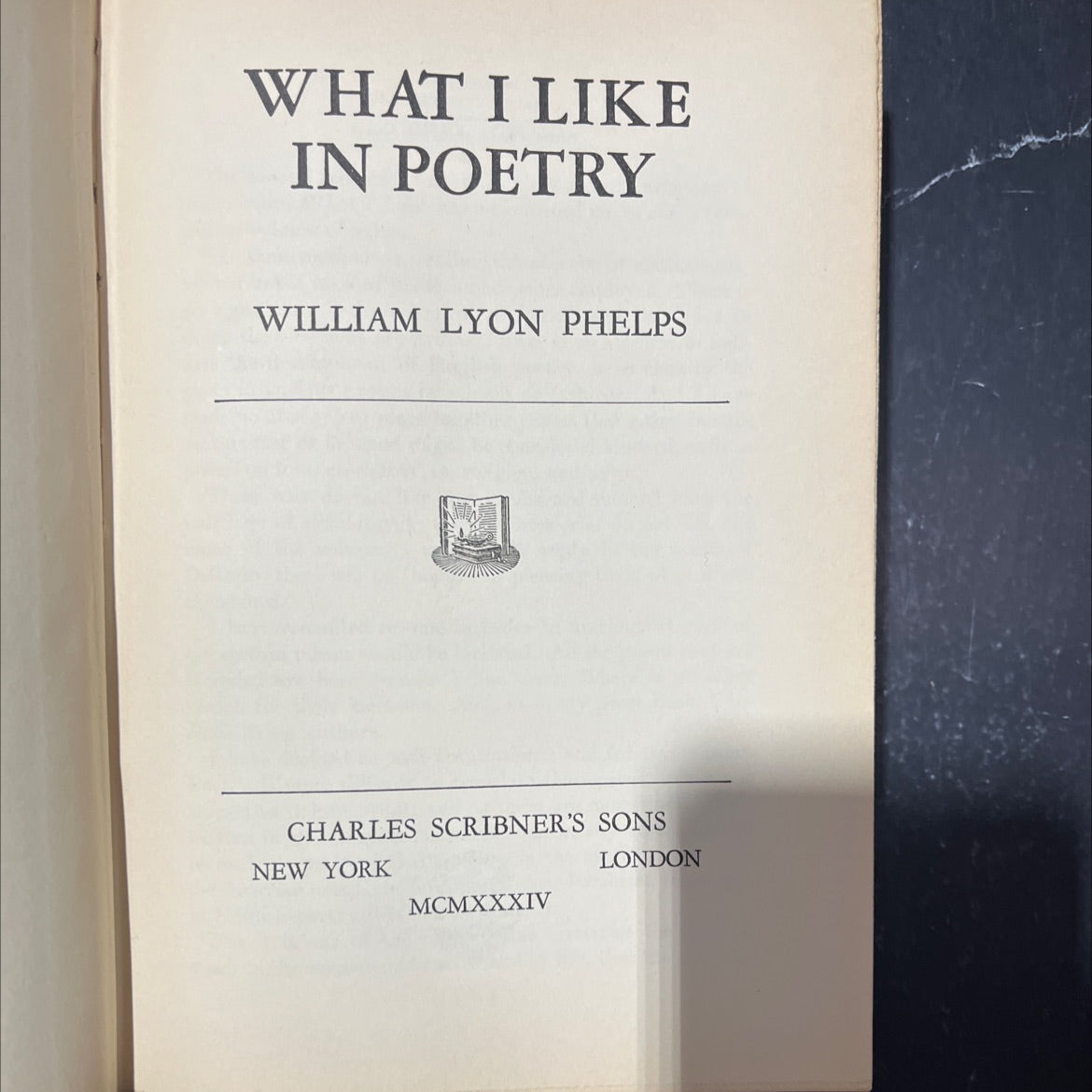 what i like in poetry book, by william lyon phelps, 1934 Hardcover image 2