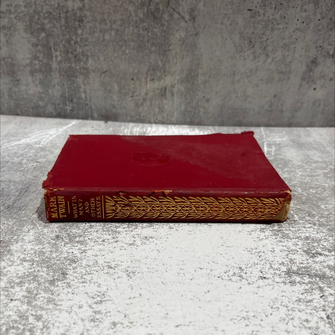 what is man? and other essays by mark twain book, by mark twain, 1917 Leather image 4