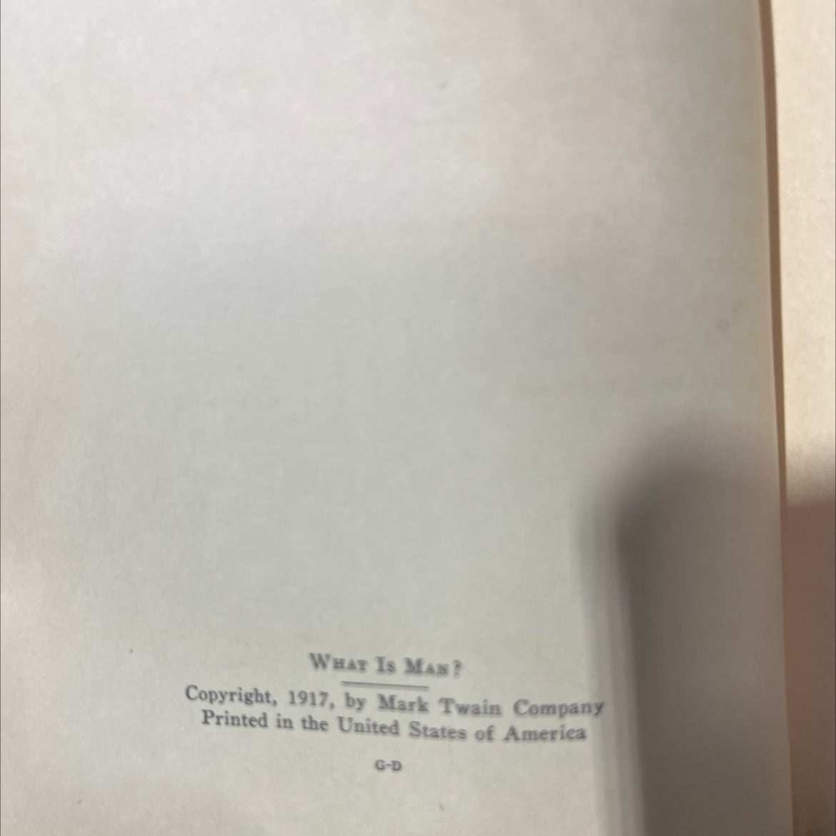 what is man? book, by mark twain, 1917 Hardcover image 3
