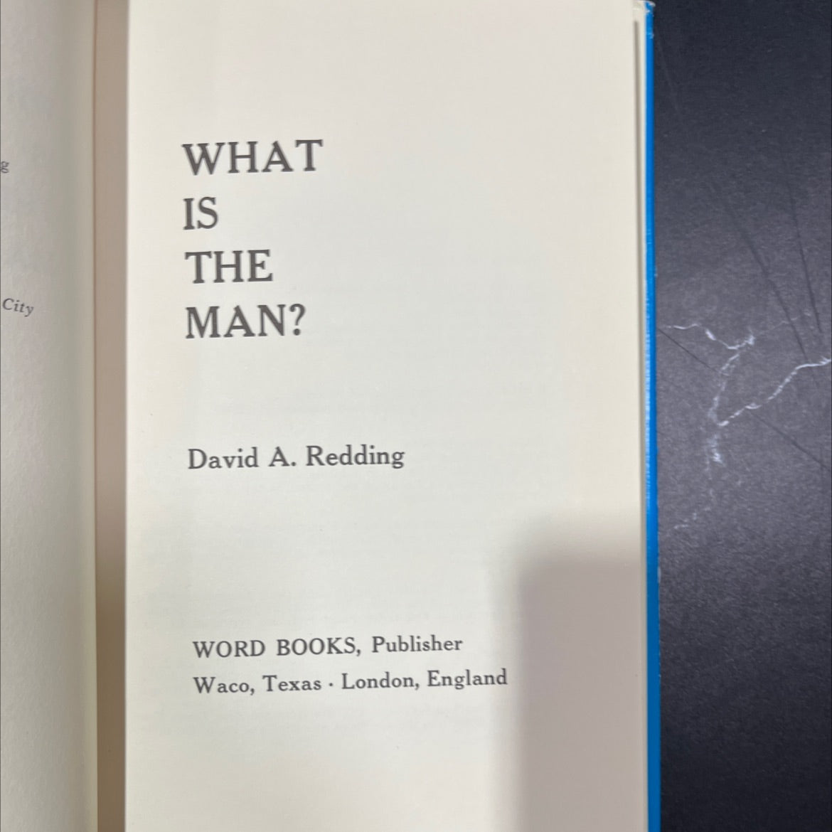 what is the man? book, by david a. redding, 1970 Hardcover, Vintage image 2