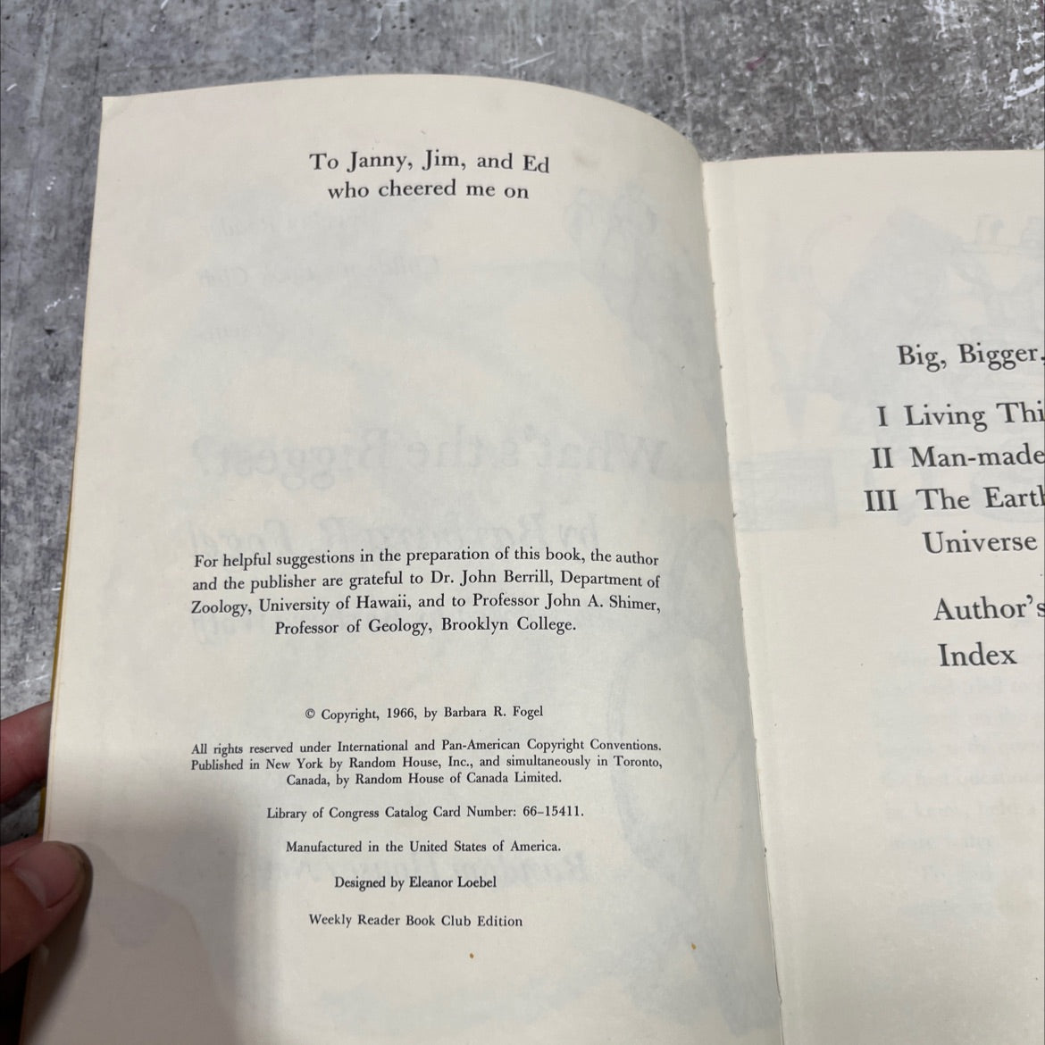 what's the biggest? book, by barbara r. fogel, 1966 Hardcover image 3