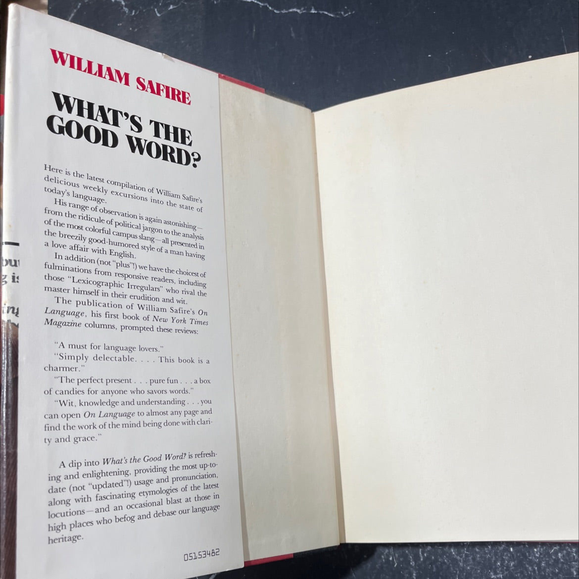what's the good word? book, by William Safire, 1982 Hardcover image 4