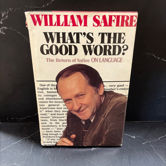 what's the good word? book, by William Safire, 1982 Hardcover image 1