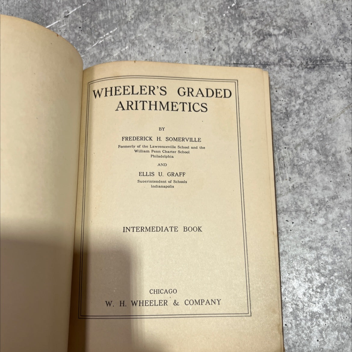 wheeler's graded arithmetics intermediate book book, by frederick h. somerville, ellis u. graff, 1919 Hardcover image 2